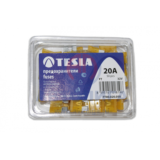 Предохранитель TESLA 20А (50 шт) - 1